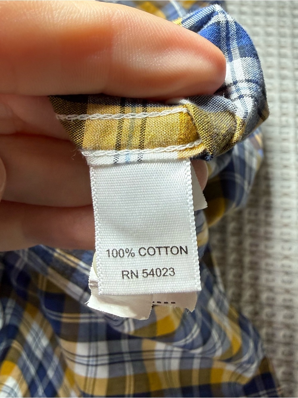 Banana Republic Men’s Size Small Blue Yellow Plaid Shirt Soft Wash Button-Down - Picture 7 of 8